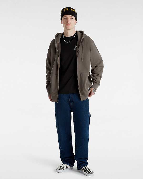 Men Vans Original Standards Loose Hoodie Brown Malaysia | VN8146739