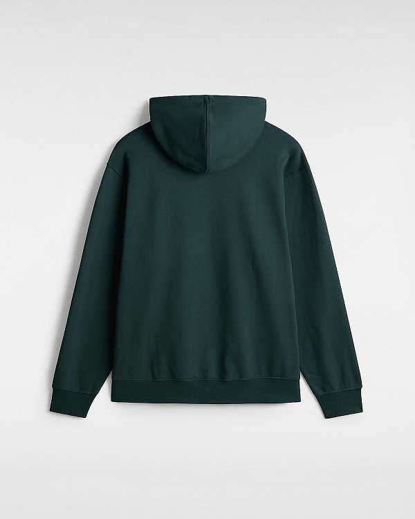 Men Vans Oval Loose Hoodie Green Malaysia | VN9861450