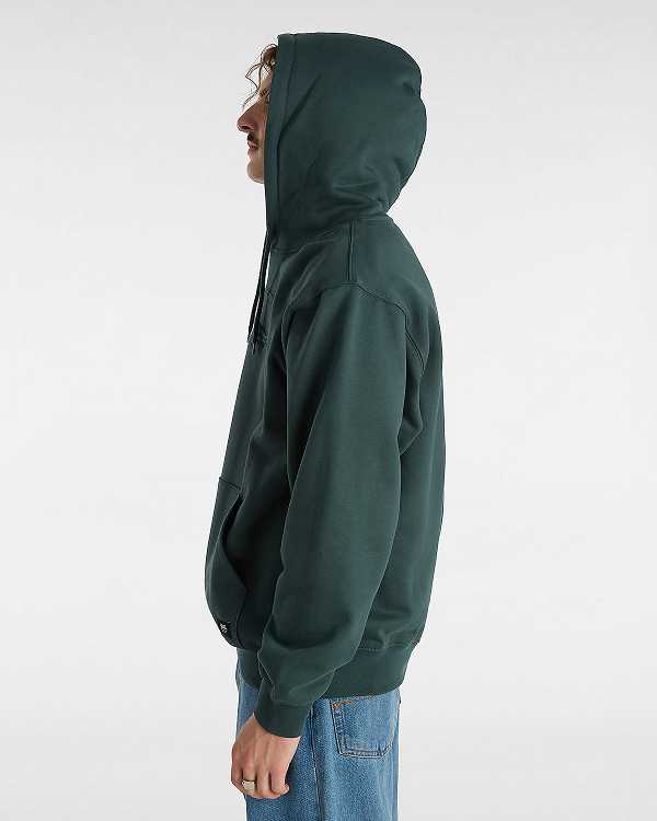 Men Vans Oval Loose Hoodie Green Malaysia | VN9861450