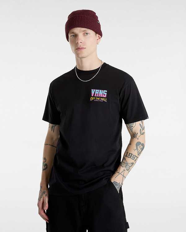 Men Vans Palm Cheers Classic T Shirts Black Malaysia | VN7243908