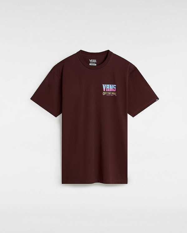 Men Vans Palm Cheers Classic T Shirts Brown Malaysia | VN1956304