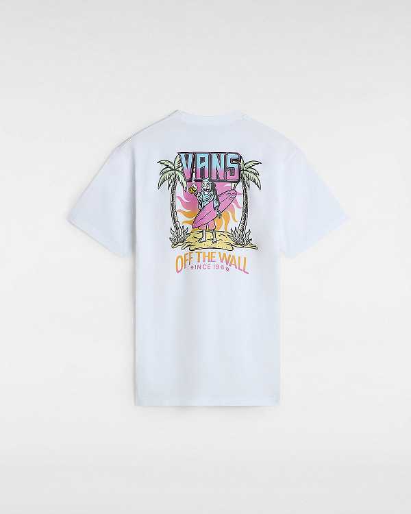 Men Vans Palm Cheers Classic T Shirts White Malaysia | VN0871263