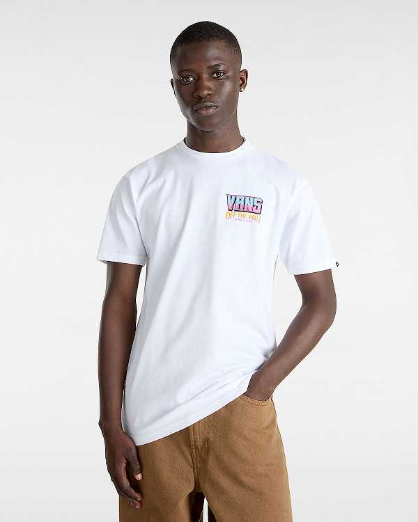 Men Vans Palm Cheers Classic T Shirts White Malaysia | VN0871263