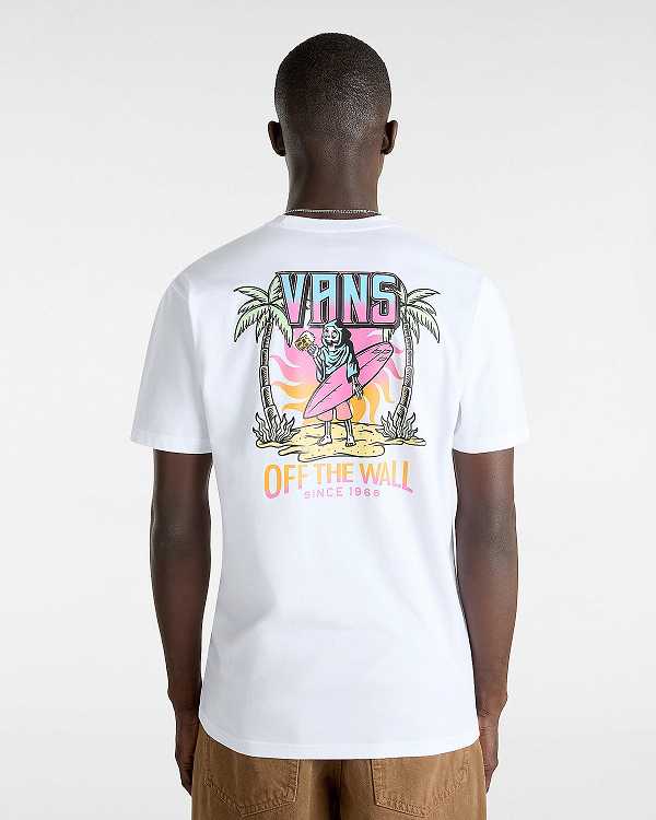 Men Vans Palm Cheers Classic T Shirts White Malaysia | VN0871263