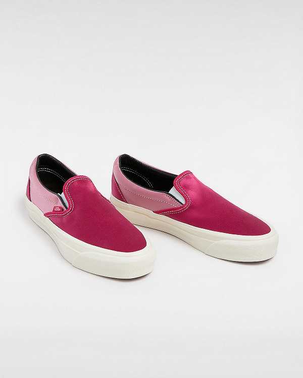 Men Vans Premium 98 Satin Slip On Shoes Black Malaysia | VN8603741