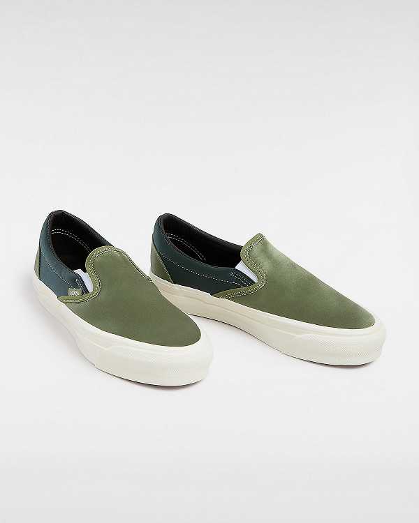 Men Vans Premium 98 Satin Slip On Shoes Green Malaysia | VN5619482