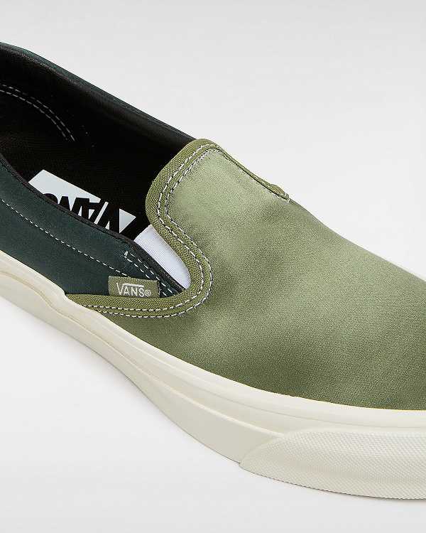 Men Vans Premium 98 Satin Slip On Shoes Green Malaysia | VN5619482