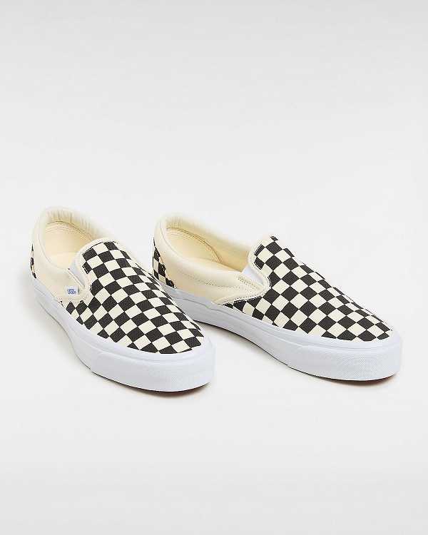 Men Vans Premium 98 Slip On Shoes Black / White Malaysia | VN5126397