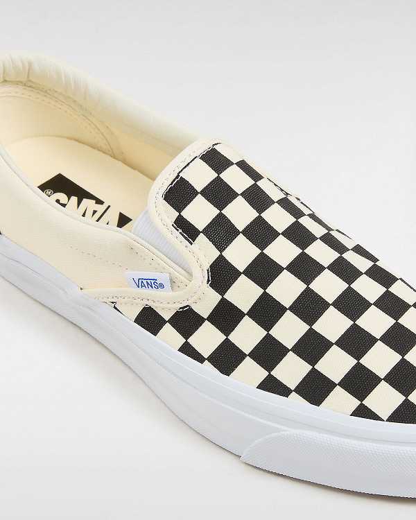 Men Vans Premium 98 Slip On Shoes Black / White Malaysia | VN5126397