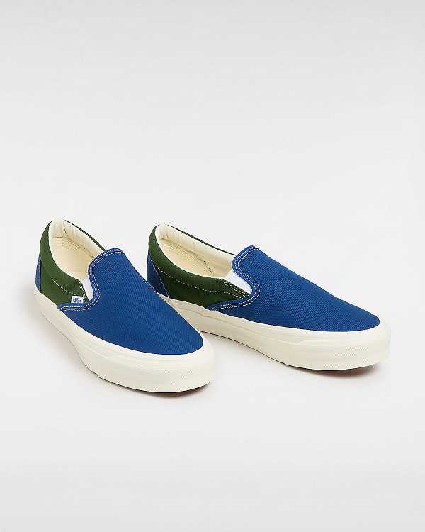 Men Vans Premium 98 Slip On Shoes Blue / Green Malaysia | VN2983147