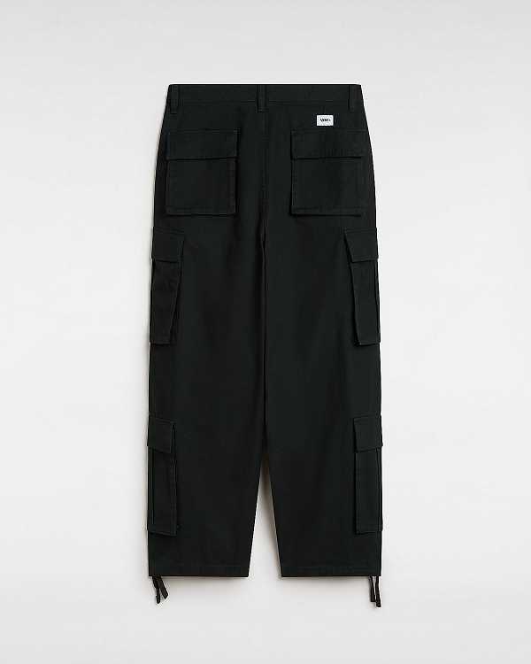 Men Vans Premium Baggy Cargo Pants Black Malaysia | VN7523069