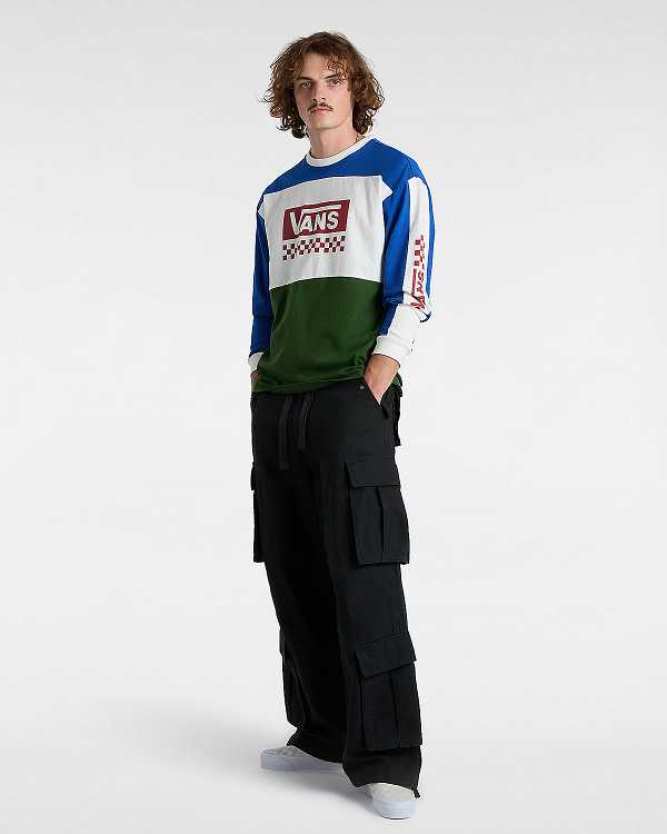 Men Vans Premium Baggy Cargo Pants Black Malaysia | VN7523069