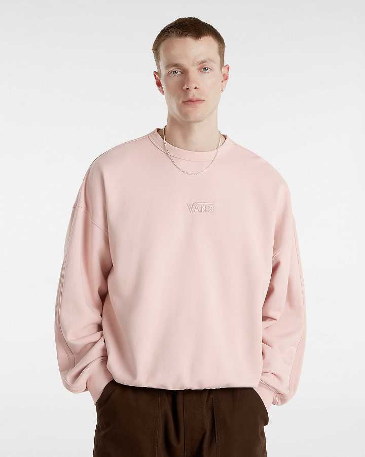Men Vans Premium Crew Sweatshirt Pink Malaysia | VN8160927