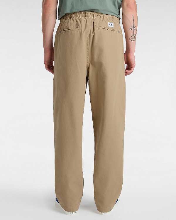 Men Vans Premium Easy Trouser Pants Beige Malaysia | VN0467185
