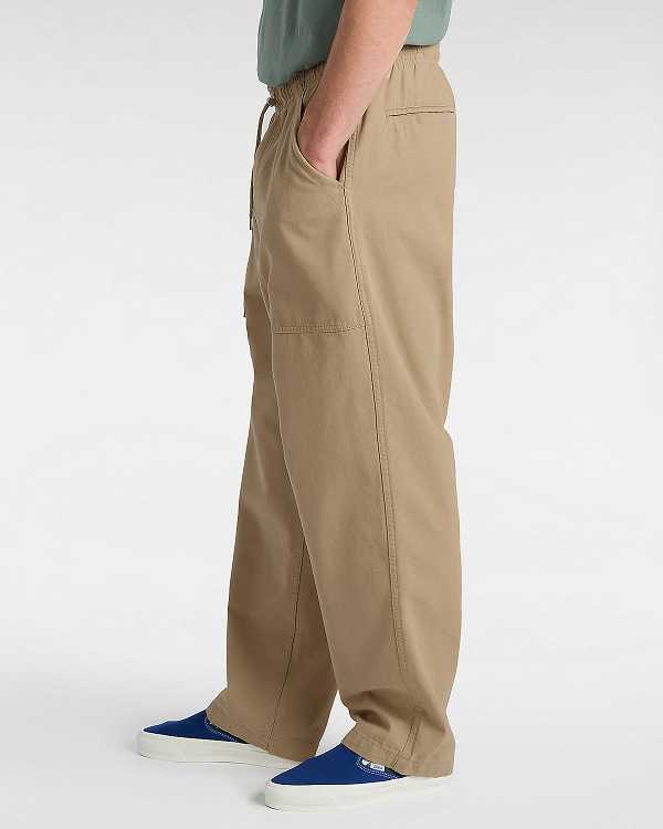 Men Vans Premium Easy Trouser Pants Beige Malaysia | VN0467185