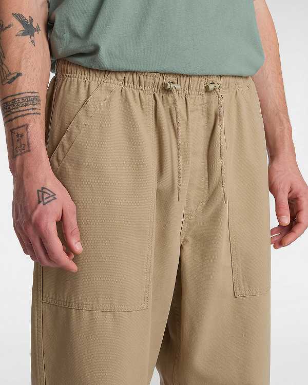 Men Vans Premium Easy Trouser Pants Beige Malaysia | VN0467185