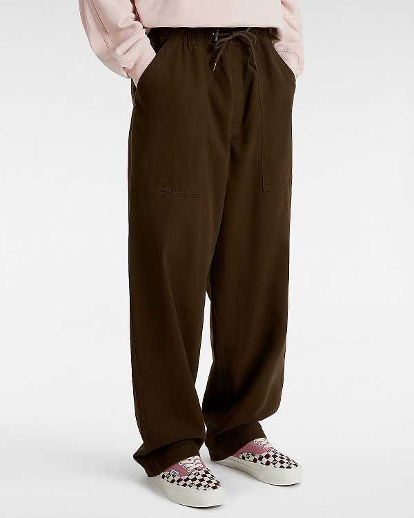 Men Vans Premium Easy Trouser Pants Brown Malaysia | VN7105634