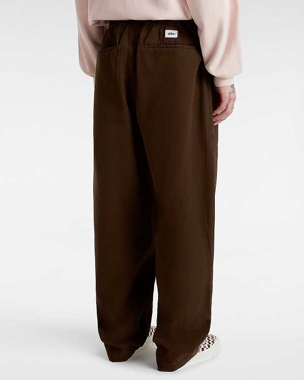 Men Vans Premium Easy Trouser Pants Brown Malaysia | VN7105634