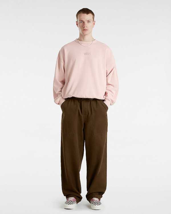 Men Vans Premium Easy Trouser Pants Brown Malaysia | VN7105634