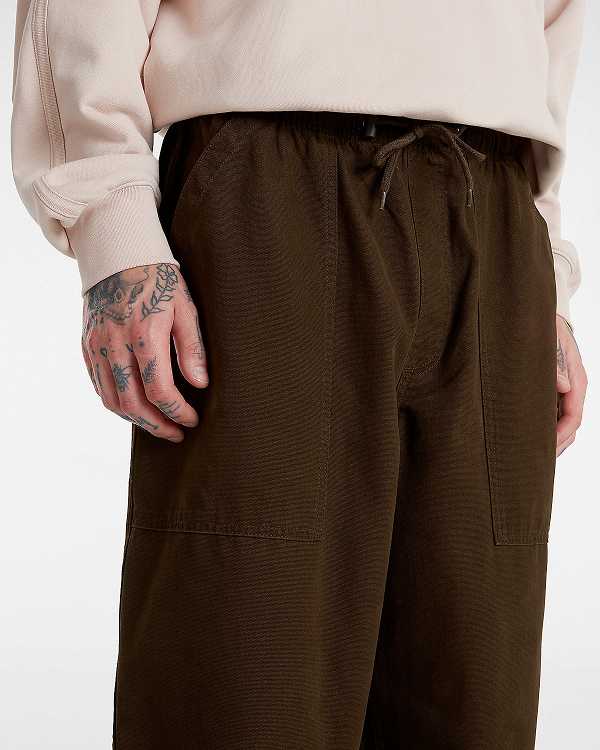 Men Vans Premium Easy Trouser Pants Brown Malaysia | VN7105634