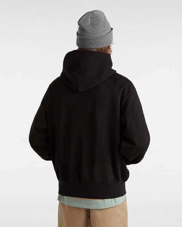 Men Vans Premium Logo Hoodie Black Malaysia | VN3164729