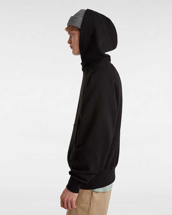 Men Vans Premium Logo Hoodie Black Malaysia | VN3164729