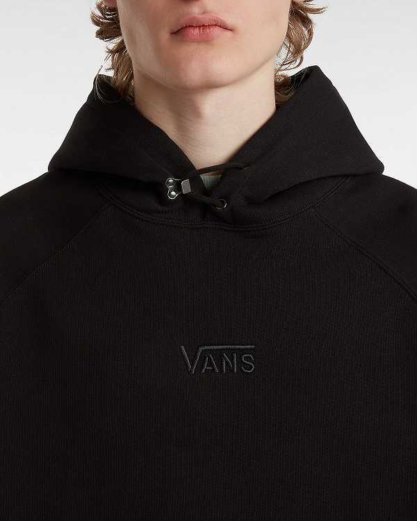 Men Vans Premium Logo Hoodie Black Malaysia | VN3164729