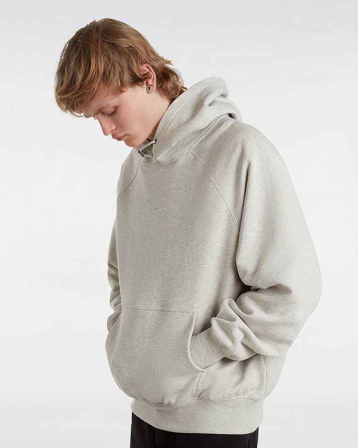 Men Vans Premium Logo Hoodie Grey Malaysia | VN9763028