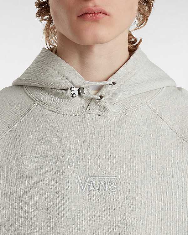 Men Vans Premium Logo Hoodie Grey Malaysia | VN9763028