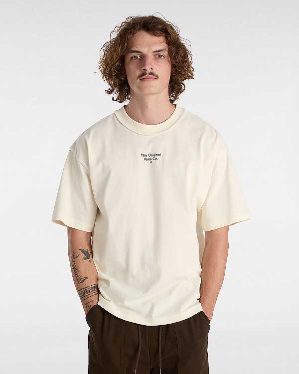 Men Vans Premium Original Salton Short Sleeve T Shirts White Malaysia | VN5094817