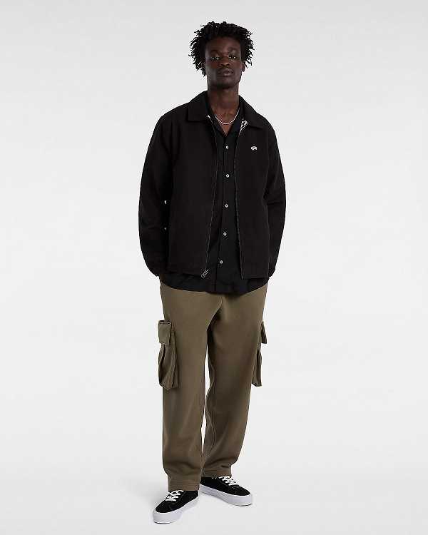 Men Vans Premium Reversible Station Jacket Black Malaysia | VN4795620