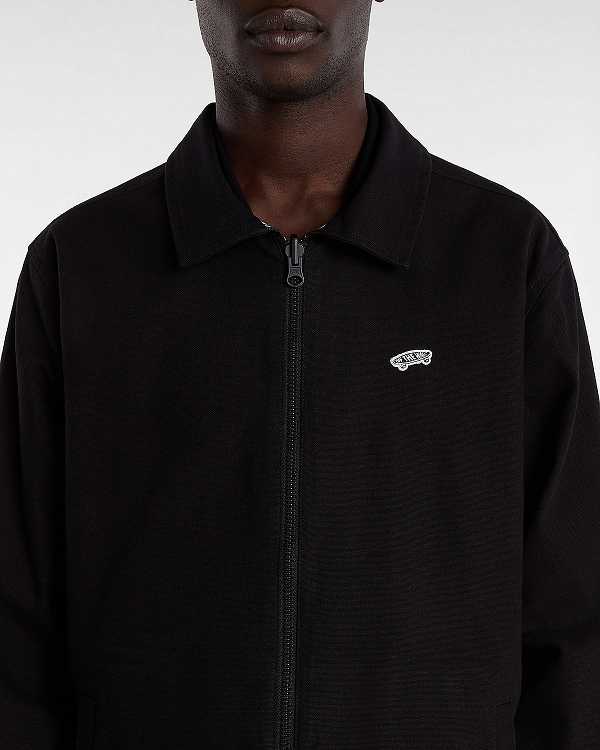 Men Vans Premium Reversible Station Jacket Black Malaysia | VN4795620