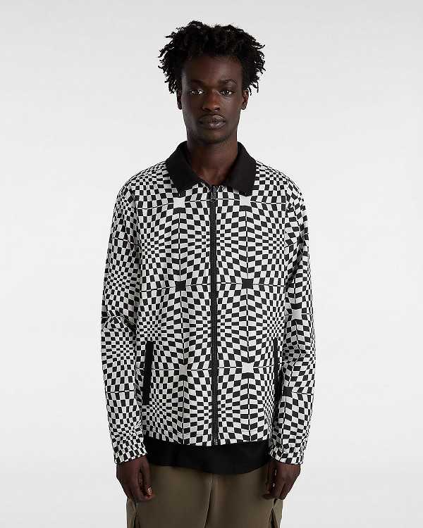 Men Vans Premium Reversible Station Jacket Black Malaysia | VN4795620