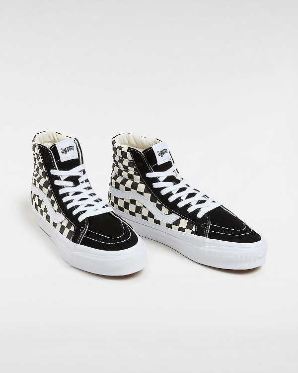Men Vans Premium Sk8-Hi 38 Reissue Skate Shoes Black / White Malaysia | VN3086547
