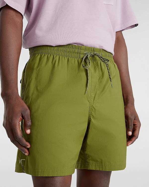 Men Vans Primary Solid Elastic Boardshorts Green Malaysia | VN2458769