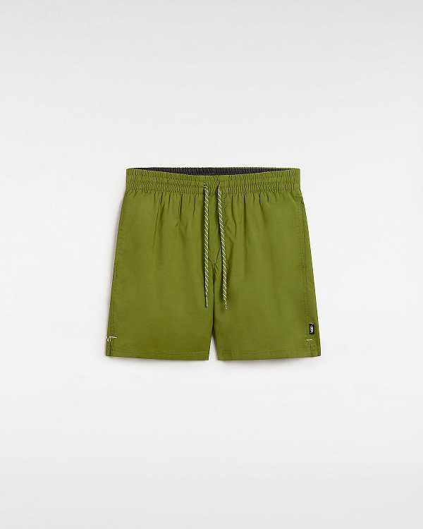Men Vans Primary Solid Elastic Boardshorts Green Malaysia | VN2458769