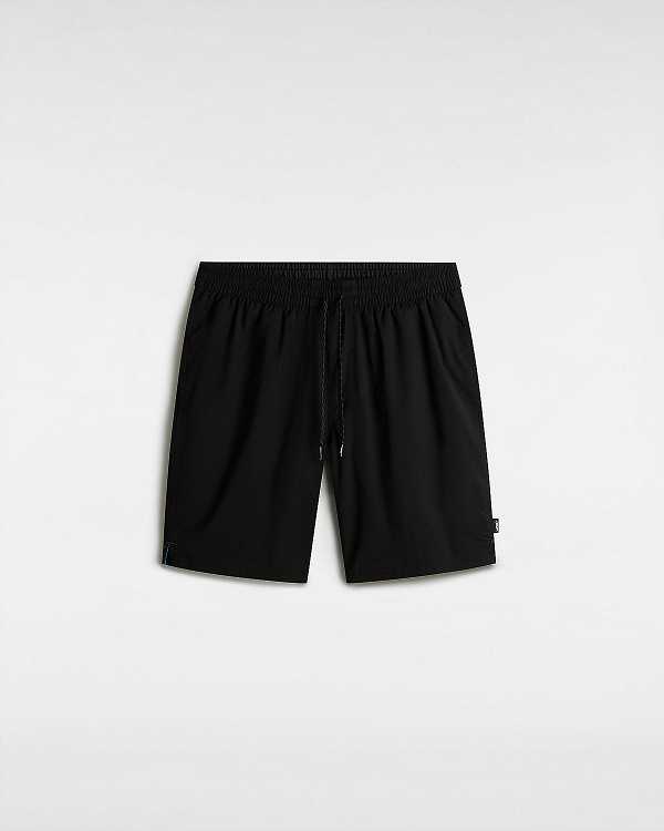 Men Vans Primary Solid Elastic Boardshorts Black Malaysia | VN6035284