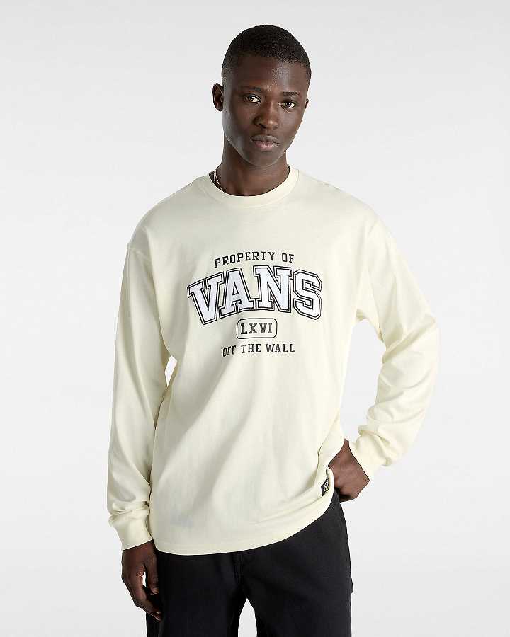 Men Vans Property Of Long Sleeve T Shirts White Malaysia | VN2756908