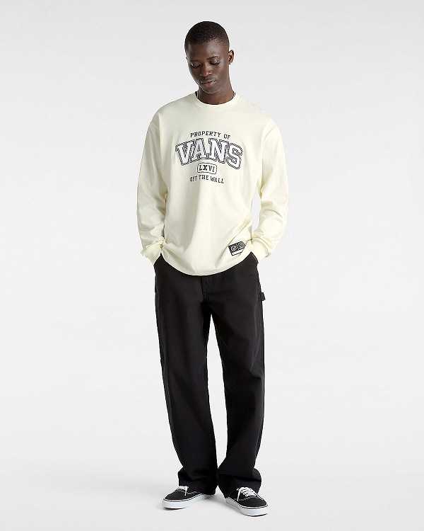 Men Vans Property Of Long Sleeve T Shirts White Malaysia | VN2756908
