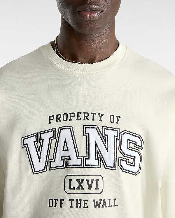 Men Vans Property Of Long Sleeve T Shirts White Malaysia | VN2756908
