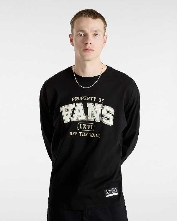 Men Vans Property Of Long Sleeve T Shirts Black Malaysia | VN8695074