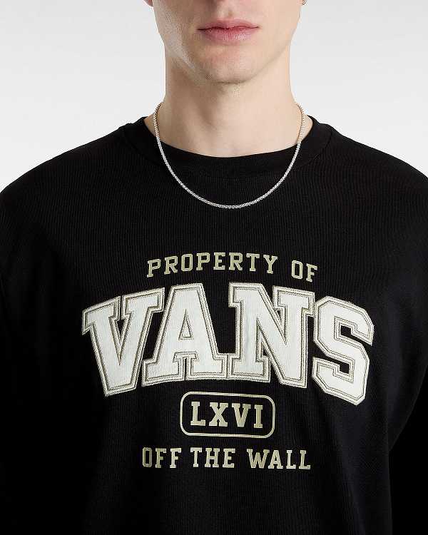 Men Vans Property Of Long Sleeve T Shirts Black Malaysia | VN8695074