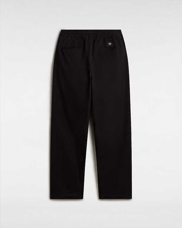 Men Vans Range Baggy Tapered Elastic Waist Pants Black Malaysia | VN9728430