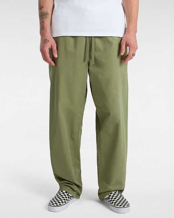Men Vans Range Baggy Tapered Elastic Waist Pants Green Malaysia | VN6851724