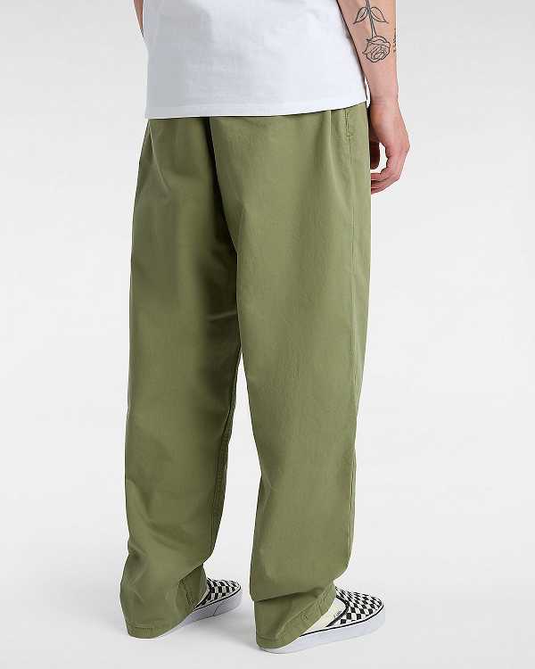 Men Vans Range Baggy Tapered Elastic Waist Pants Green Malaysia | VN6851724