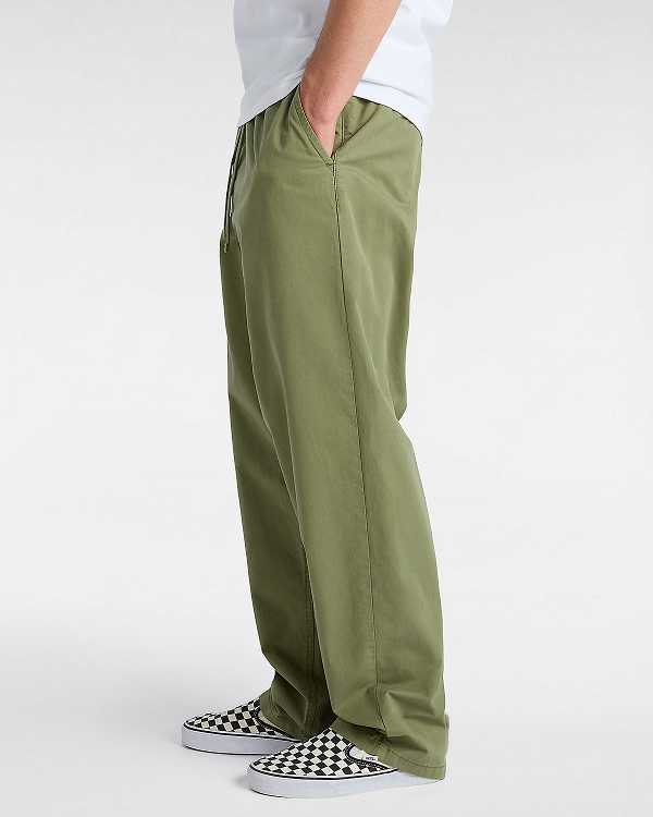 Men Vans Range Baggy Tapered Elastic Waist Pants Green Malaysia | VN6851724
