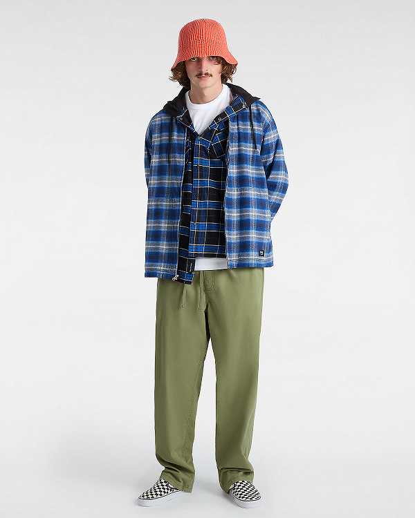Men Vans Range Baggy Tapered Elastic Waist Pants Green Malaysia | VN6851724