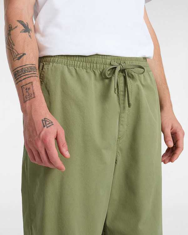 Men Vans Range Baggy Tapered Elastic Waist Pants Green Malaysia | VN6851724