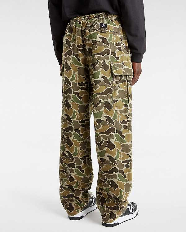Men Vans Range Cargo Baggy Tapered Elastic Pants Brown Malaysia | VN3958267