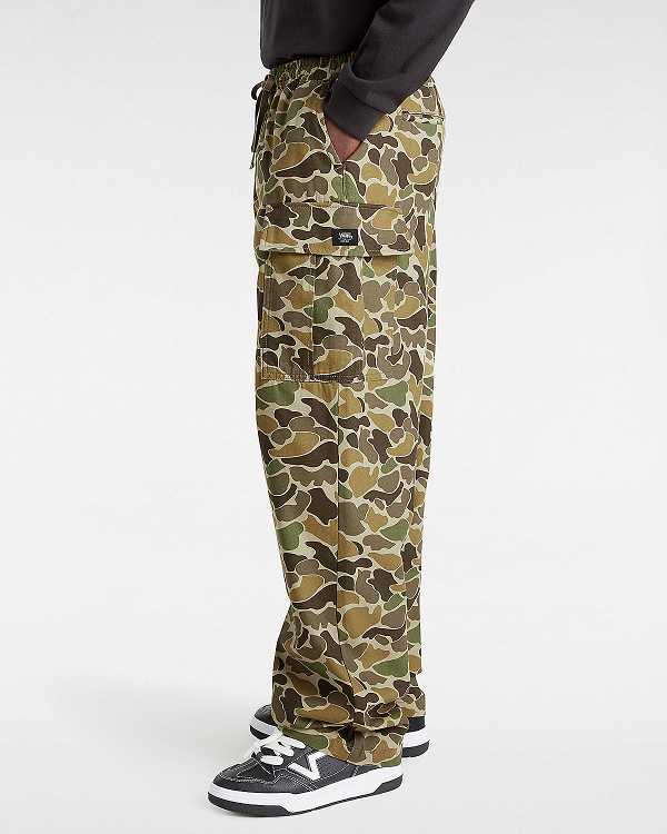 Men Vans Range Cargo Baggy Tapered Elastic Pants Brown Malaysia | VN3958267